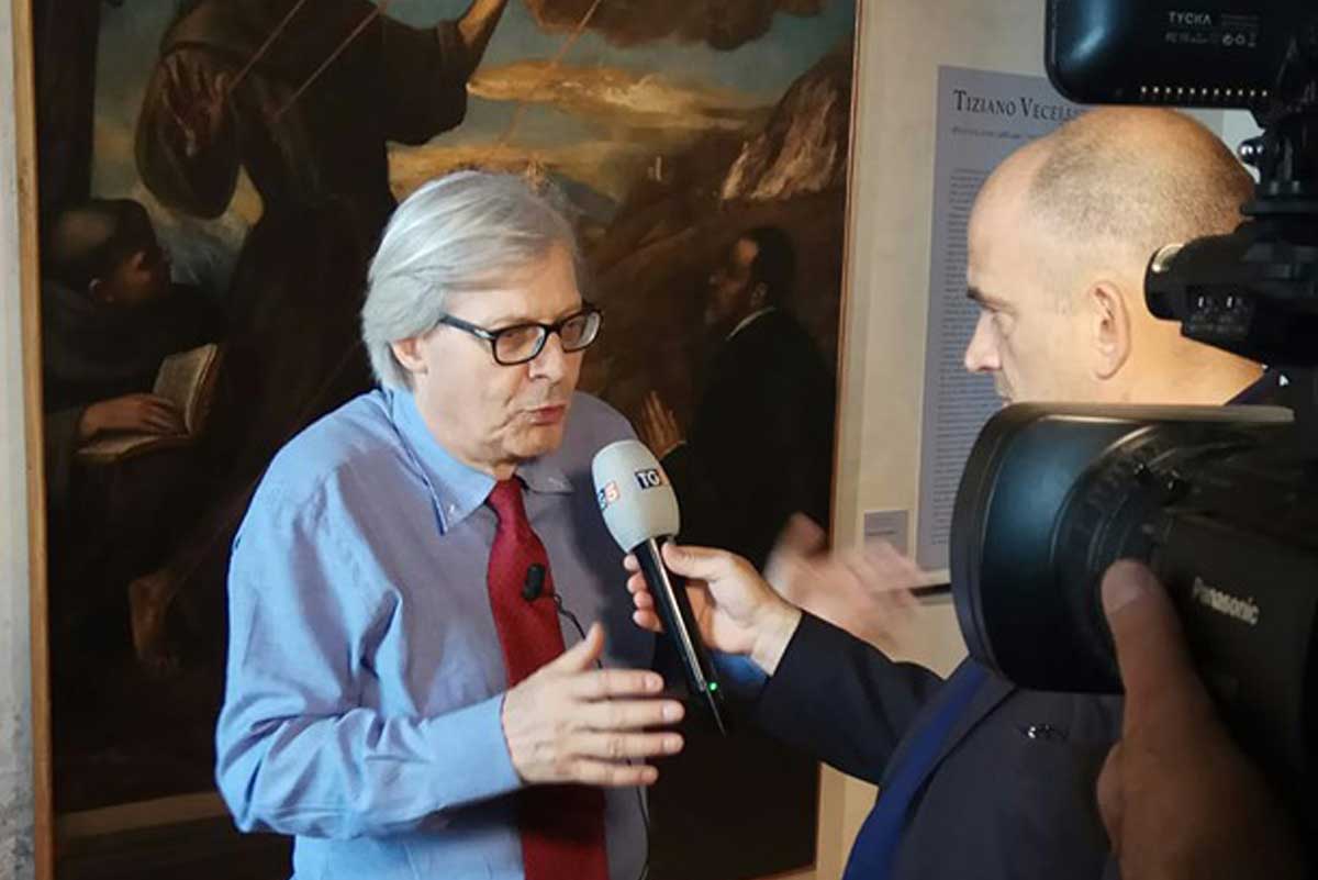 VittorioSgarbi_Tiziano_PalazzoDoebbing_tg5