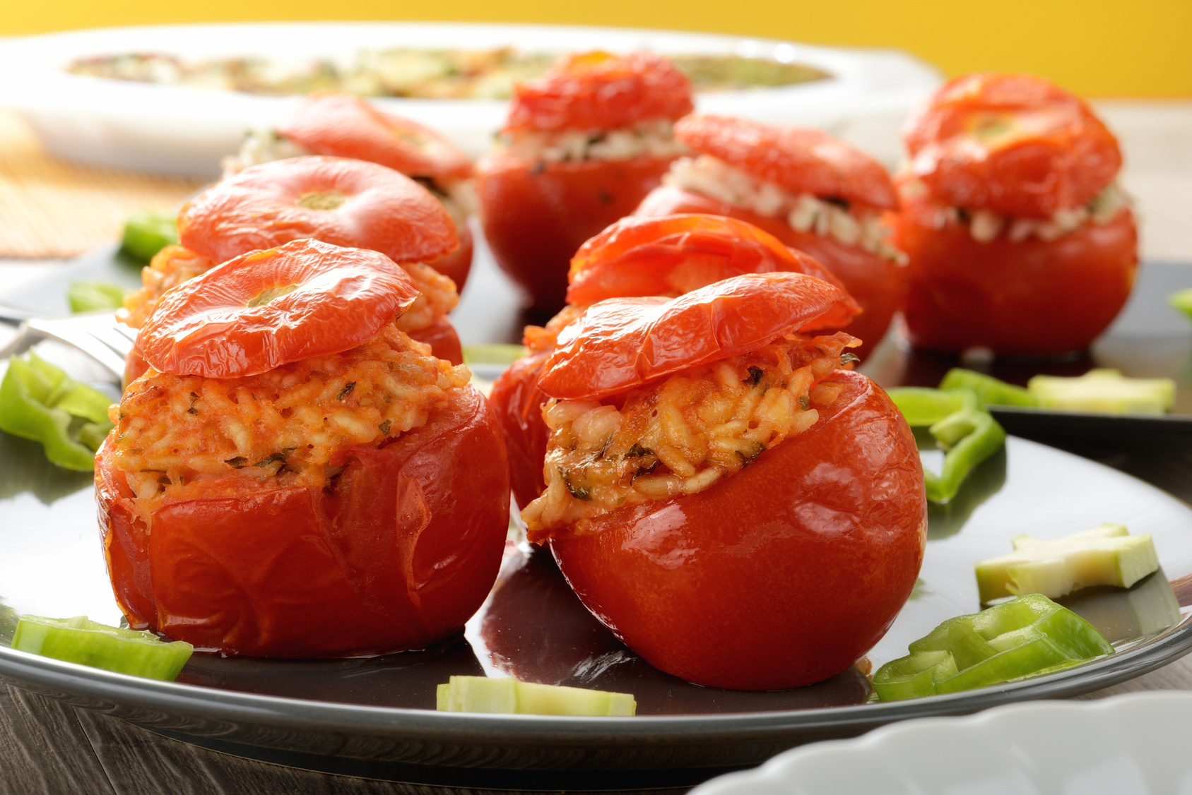 Pomodori al forno ripieni di riso