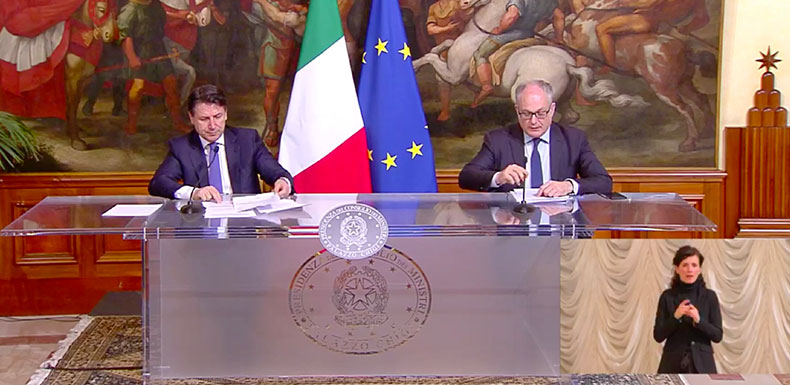 conferenza conte-gualtieri