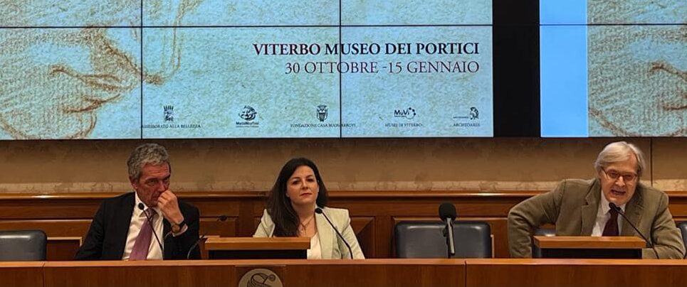 Foto presentazione in Senato mostra Michelangelo Viterbo