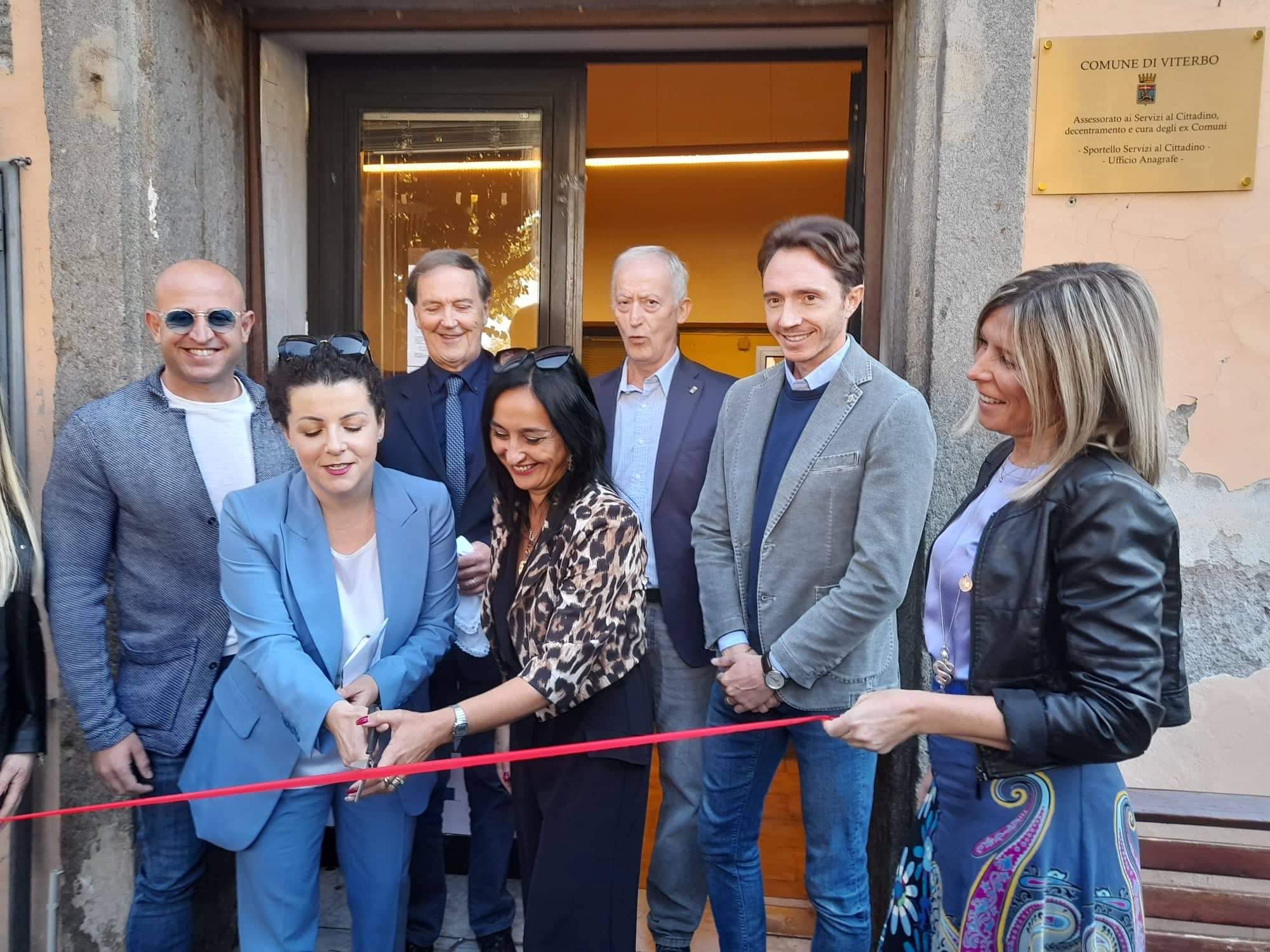 Foto inaugurazione anagrafe Bagnaia (Viterbo)