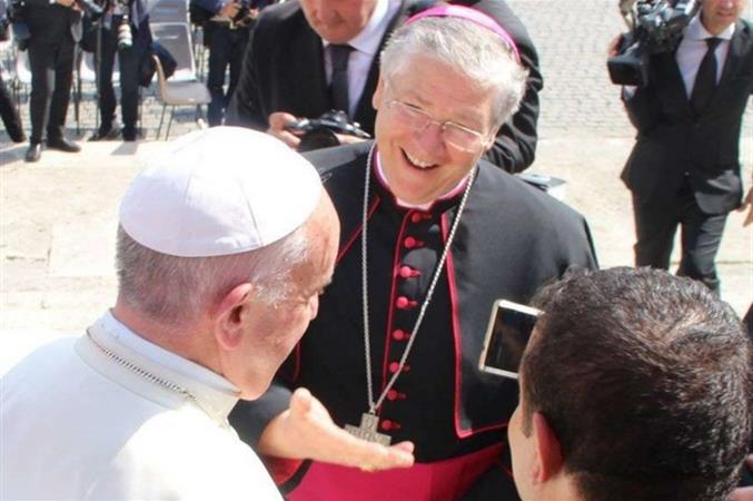 Foto vescovo Piazza con Papa Francesco