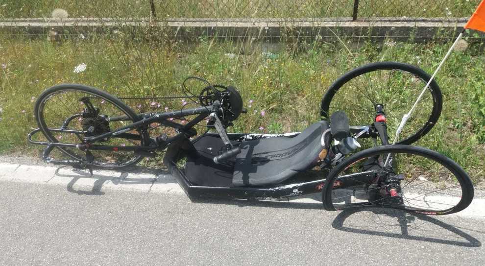 handbike incidente